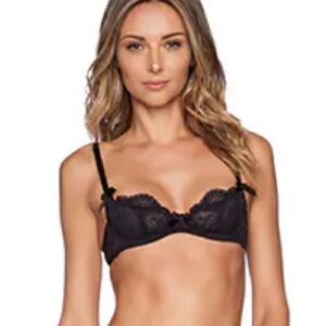 L’agent by Agent Provocateur Vanesa Black unlined lace bra 32B